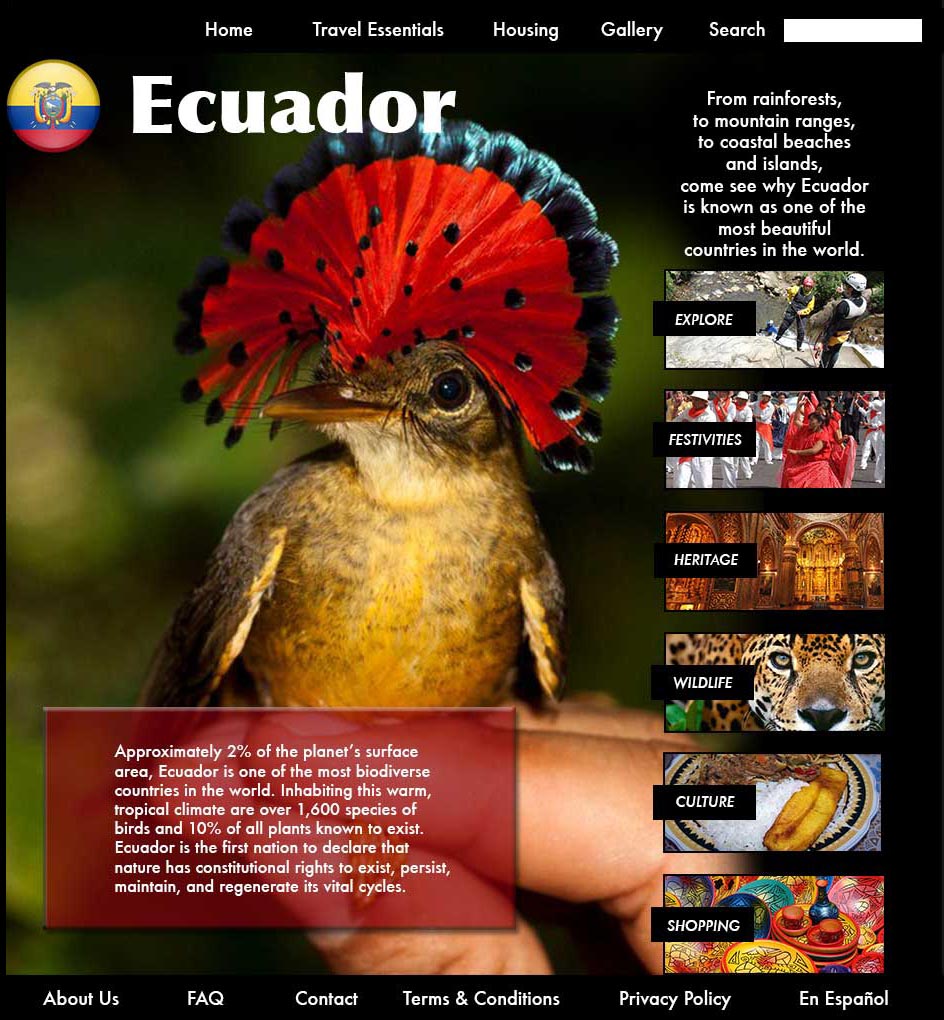 Otra página web simulada de guía de viaje