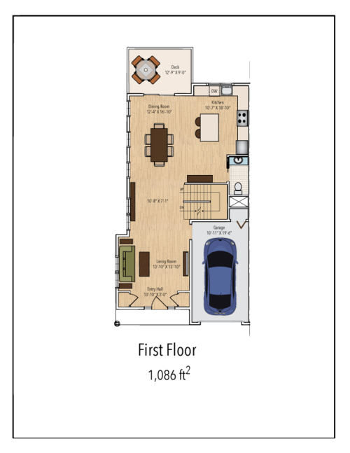 Floor plans of the second floor of one of the models at Windsor Crest