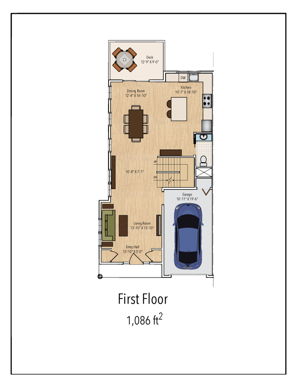 Floor plans of the second floor of one of the models at Windsor Crest
