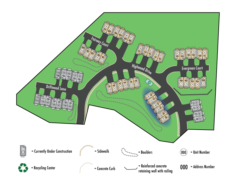Map of Phase III at Windsor Crest Condominiums at Highwood Drive in New Windsor, NY