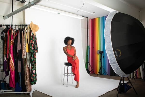 Sabrina Kee - Self Portrait in her Newburgh, NY photography studio